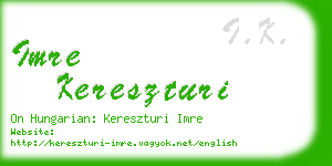 imre kereszturi business card